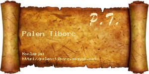 Palen Tiborc névjegykártya